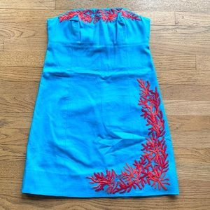 Blue & Coral Lilly Pulitzer Cocktail Dress